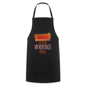 Mimosas Because Mornings Suck 2 - Cooking Apron - black - Front - AI Model Male 185 dark (185cm)