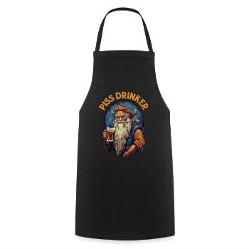 Piss Drinker 39 - Cooking Apron - black - Front - AI Model Male 185 dark (185cm)