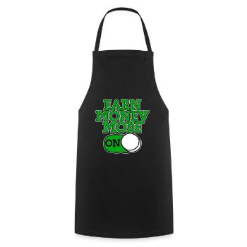 Earn Money Mode On 4 - Cooking Apron - black - Front - AI Model Male 185 dark (185cm)