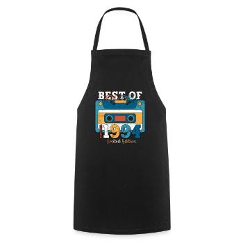 29e anniversaire Cassette Novembre Vintage 1994 - Tablier de cuisine - noir - Devant - AI Model Male 185 dark (185cm)