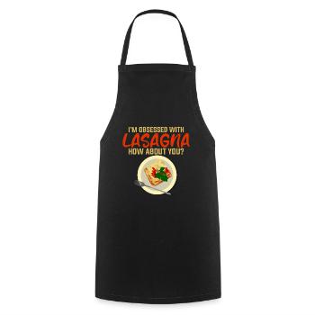 I'm Obsessed With Lasagna, How About You 4 - Kochschürze - Schwarz - Vorne - AI Model Male 185 dark (185cm)