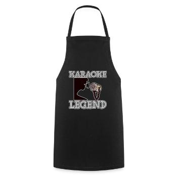 Légende du karaoké 4 - Tablier de cuisine - noir - Devant - AI Model Male 185 dark (185cm)