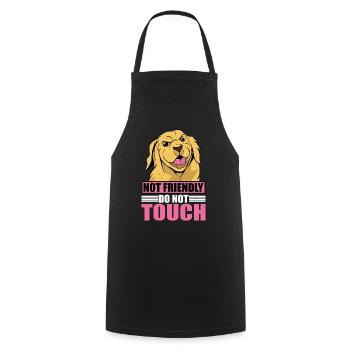 Pas amical, ne pas toucher 39 - Tablier de cuisine - noir - Devant - AI Model Male 185 dark (185cm)