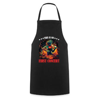 This Is My First Concert 60 - Cooking Apron - black - Front - AI Model Male 185 dark (185cm)