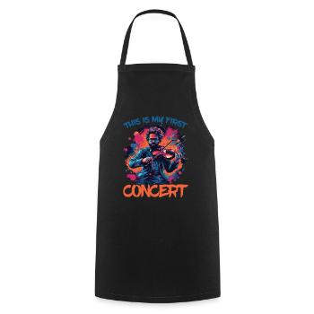 This Is My First Concert 59 - Cooking Apron - black - Front - AI Model Male 185 dark (185cm)