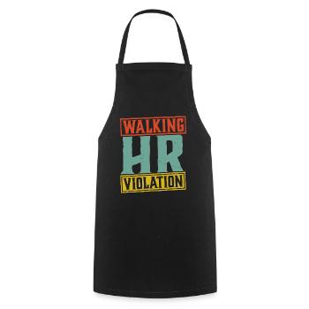 Violation de l’heure de marche 5 - Tablier de cuisine - noir - Devant - AI Model Male 185 dark (185cm)