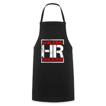 Violation de l’heure de marche 6 - Tablier de cuisine - noir - Devant - AI Model Male 185 dark (185cm)