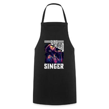 Dibs On The Lead Singer 5 - Cooking Apron - black - Front - AI Model Male 185 dark (185cm)
