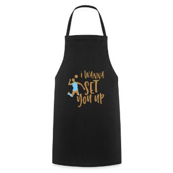 Je veux te mettre en place - Tablier de cuisine - noir - Devant - AI Model Male 185 dark (185cm)