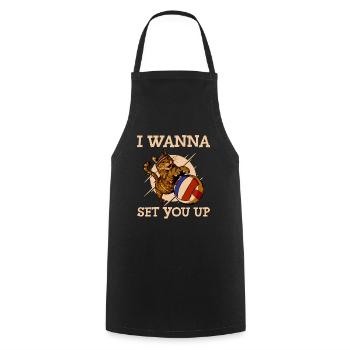 I Wanna Set You Up 2 - Kochschürze - Schwarz - Vorne - AI Model Male 185 dark (185cm)