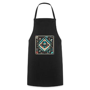 pas de flux donné 11 - Tablier de cuisine - noir - Devant - AI Model Male 185 dark (185cm)