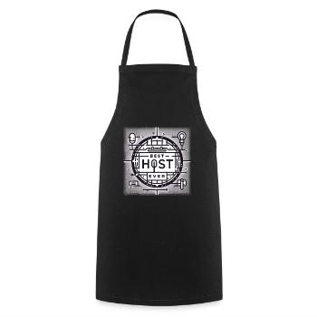 Meilleur hôte de tous les temps 24 - Tablier de cuisine - noir - Devant - AI Model Male 185 dark (185cm)