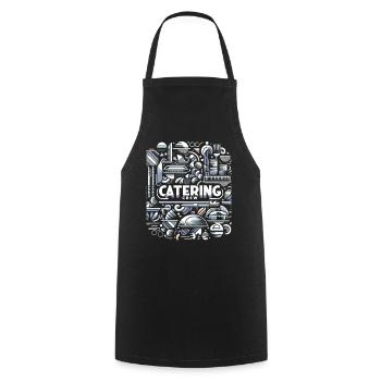 Catering Crew 6 - Cooking Apron - black - Front - AI Model Male 185 dark (185cm)