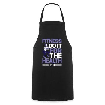 Fitness Do It For The Health Of It - Cooking Apron - black - Front - AI Model Male 185 dark (185cm)