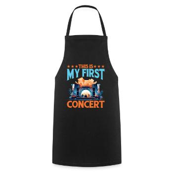 C’est mon premier concert 72 - Tablier de cuisine - noir - Devant - AI Model Male 185 dark (185cm)