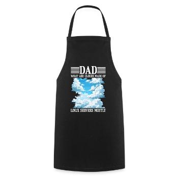 What Are Clouds Made Of, Linux Servers Mostly 26 - Cooking Apron - black - Front - AI Model Male 185 dark (185cm)