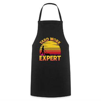 Yard Work Expert 21 - Cooking Apron - black - Front - AI Model Male 185 dark (185cm)