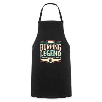 Burping Legend 13 - Kochschürze - Schwarz - Vorne - AI Model Male 185 dark (185cm)