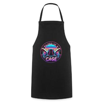Raised In A Cage 18 - Cooking Apron - black - Front - AI Model Male 185 dark (185cm)