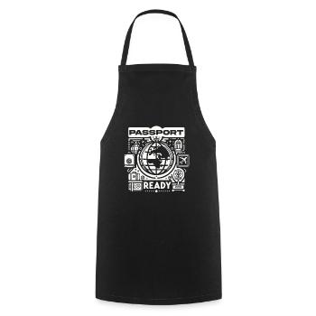 Passport Ready 9 - Cooking Apron - black - Front - AI Model Male 185 dark (185cm)