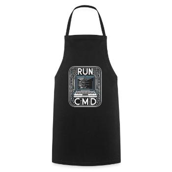 Exécuter Cmd 41 - Tablier de cuisine - noir - Devant - AI Model Male 185 dark (185cm)