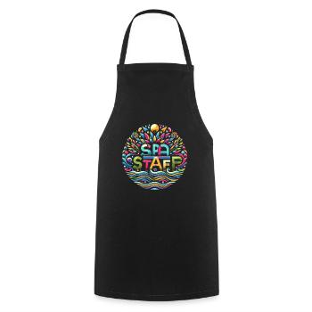 Spa Staff 6 - Cooking Apron - black - Front - AI Model Male 185 dark (185cm)