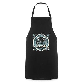 Yard Work Expert 19 - Cooking Apron - black - Front - AI Model Male 185 dark (185cm)