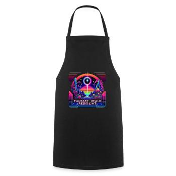 Fantasy Realm Resident 3 - Cooking Apron - black - Front - AI Model Male 185 dark (185cm)