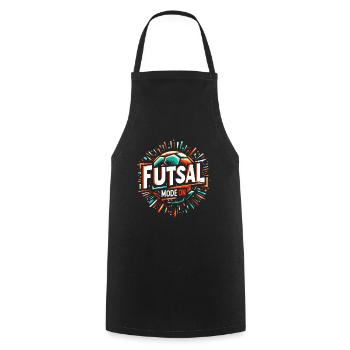 Futsal Mode On 6 - Cooking Apron - black - Front - AI Model Male 185 dark (185cm)