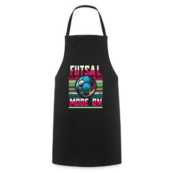 Futsal Mode On 8 - Cooking Apron - black - Front - AI Model Male 185 dark (185cm)