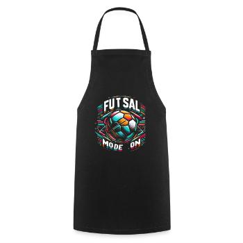 Futsal Mode On 9 - Cooking Apron - black - Front - AI Model Male 185 dark (185cm)