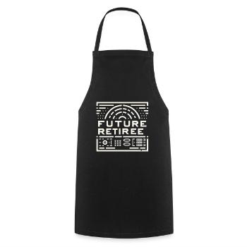 Future Retiree 6 - Cooking Apron - black - Front - AI Model Male 185 dark (185cm)