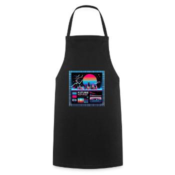 Future Retiree 8 - Cooking Apron - black - Front - AI Model Male 185 dark (185cm)