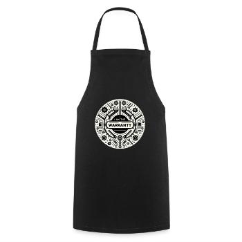 I Am The Warranty 45 - Cooking Apron - black - Front - AI Model Male 185 dark (185cm)