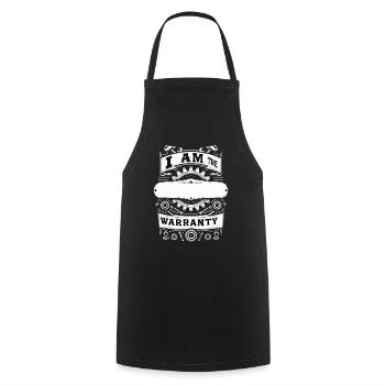 I Am The Warranty 48 - Cooking Apron - black - Front - AI Model Male 185 dark (185cm)