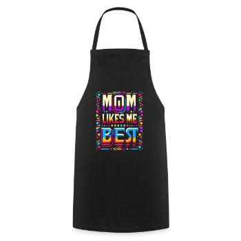 Mom Likes Me Best 13 - Cooking Apron - black - Front - AI Model Male 185 dark (185cm)