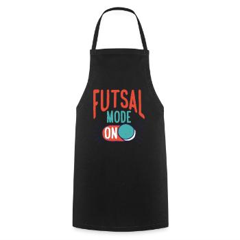 Futsal Mode On 14 - Cooking Apron - black - Front - AI Model Male 185 dark (185cm)