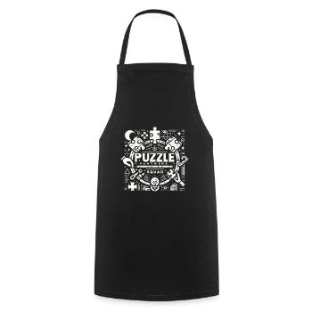 Puzzle Partners Squad 3 - Cooking Apron - black - Front - AI Model Male 185 dark (185cm)