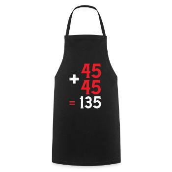 45 + 45 = 135 28 - Tablier de cuisine - noir - Devant - AI Model Male 185 dark (185cm)