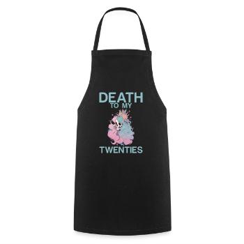 Death To My Twenties 2 - Kochschürze - Schwarz - Vorne - AI Model Male 185 dark (185cm)