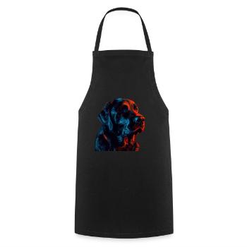 Red and Blue Labrador Retriever - Cooking Apron - black - Front - AI Model Male 185 dark (185cm)