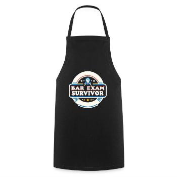 Bar Exam Survivor 9 - Cooking Apron - black - Front - AI Model Male 185 dark (185cm)