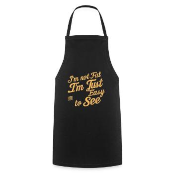 I'm Not Fat, I'm Just Easy To See 59 - Cooking Apron - black - Front - AI Model Male 185 dark (185cm)