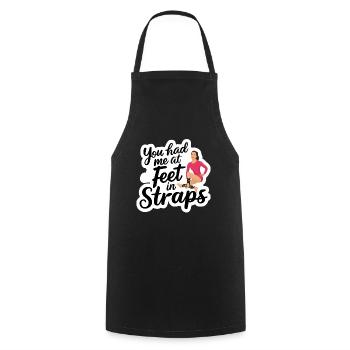 Tu m’avais aux pieds dans les sangles 54 - Tablier de cuisine - noir - Devant - AI Model Male 185 dark (185cm)