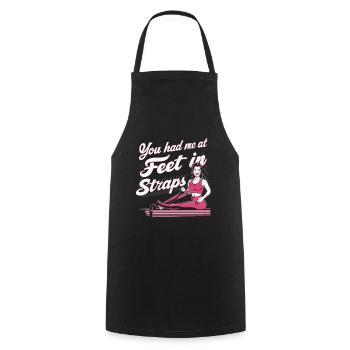You Had Me At Feet In Straps 60 - Cooking Apron - black - Front - AI Model Male 185 dark (185cm)