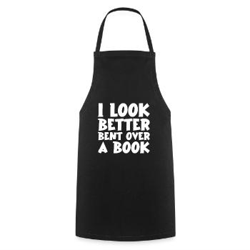 I Look Better Bent Over A Book - Cooking Apron - black - Front - AI Model Male 185 dark (185cm)