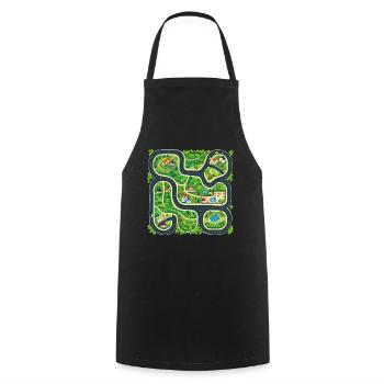 Car Play Mat Gives Parents A Massage 2 - Cooking Apron - black - Front - AI Model Male 185 dark (185cm)