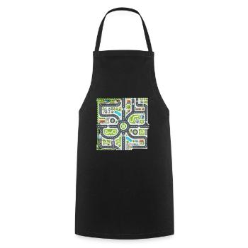 Car Play Mate - Children Give Parent A Massage 5 - Cooking Apron - black - Front - AI Model Male 185 dark (185cm)
