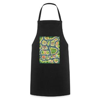 Kids Car Play Mat - Parent Massage Aid - Cooking Apron - black - Front - AI Model Male 185 dark (185cm)