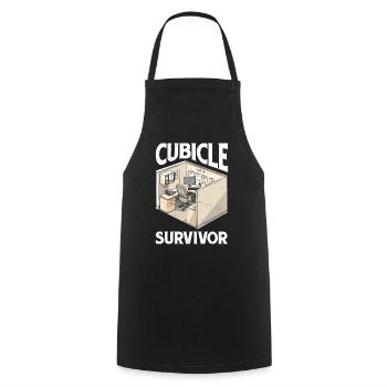 Cubicle Survivor 2 - Cooking Apron - black - Front - AI Model Male 185 dark (185cm)